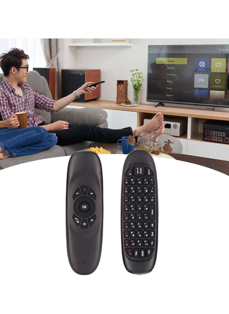 TV Remote Air Mouse, 2.4GHz Connection Air Remote Keyboard Mouse Wireless USB Receiver Air Mouse Remote Multifunction PC Remote Control for TV/Tablet PC/Game Console, Plug and Play