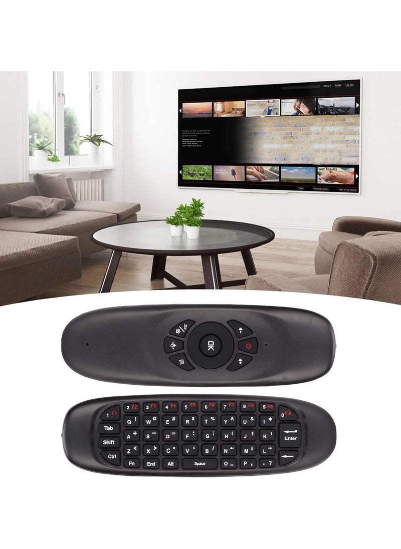 TV Remote Air Mouse, 2.4GHz Connection Air Remote Keyboard Mouse Wireless USB Receiver Air Mouse Remote Multifunction PC Remote Control for TV/Tablet PC/Game Console, Plug and Play