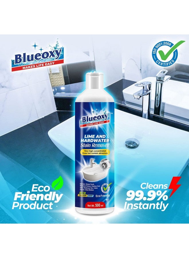 BLUEOXY High-Performance Lime, Rust, Calcium, Stain Remover| Fast Acting Limescale Remover|Cleans Rust, Hard Water Deposits|Power Cleaning|Ecological Formulation| 500 ML|QTY1 - Image 2