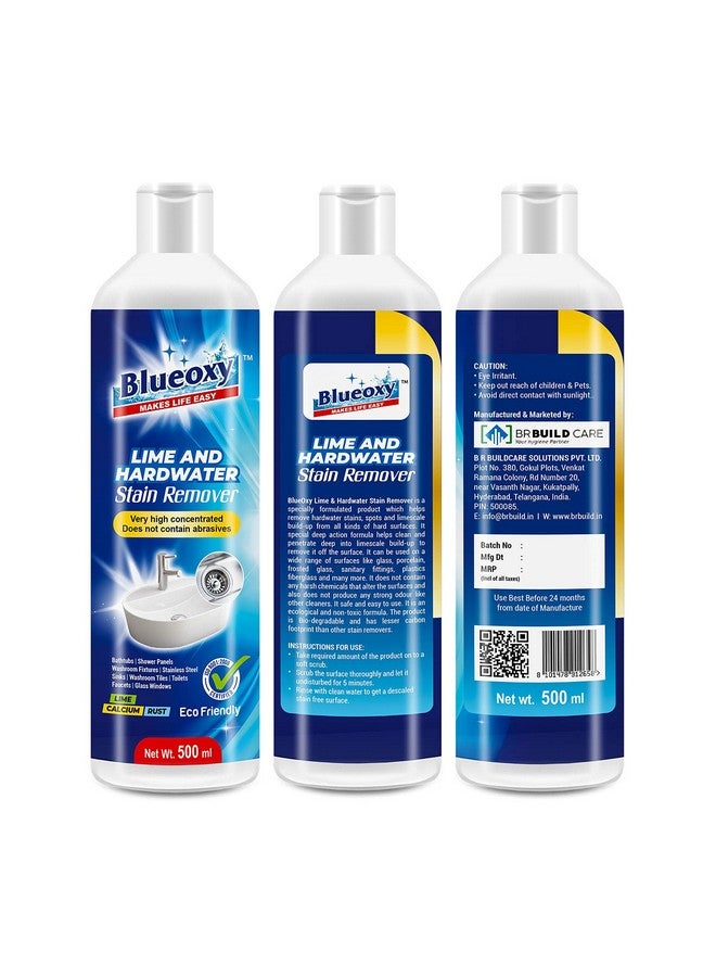 BLUEOXY High-Performance Lime, Rust, Calcium, Stain Remover| Fast Acting Limescale Remover|Cleans Rust, Hard Water Deposits|Power Cleaning|Ecological Formulation| 500 ML|QTY1 - Image 5