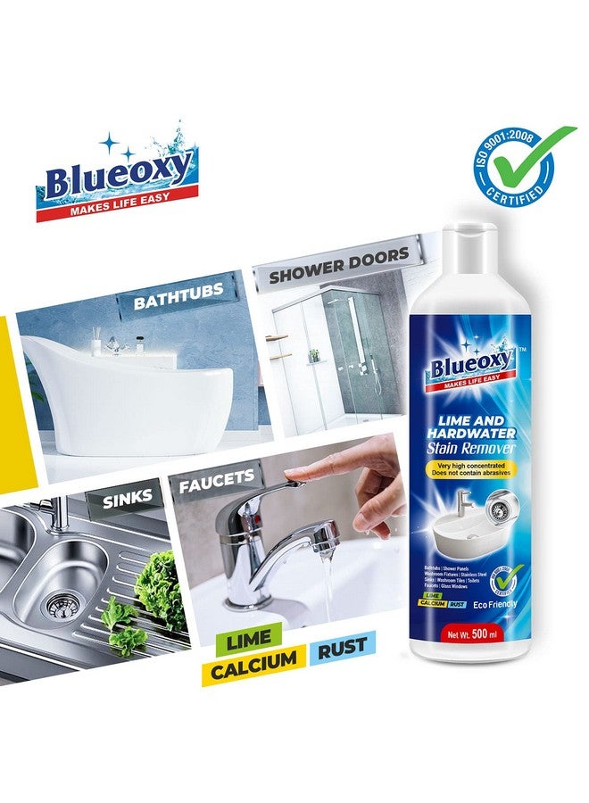 BLUEOXY High-Performance Lime, Rust, Calcium, Stain Remover| Fast Acting Limescale Remover|Cleans Rust, Hard Water Deposits|Power Cleaning|Ecological Formulation| 500 ML|QTY1 - Image 3