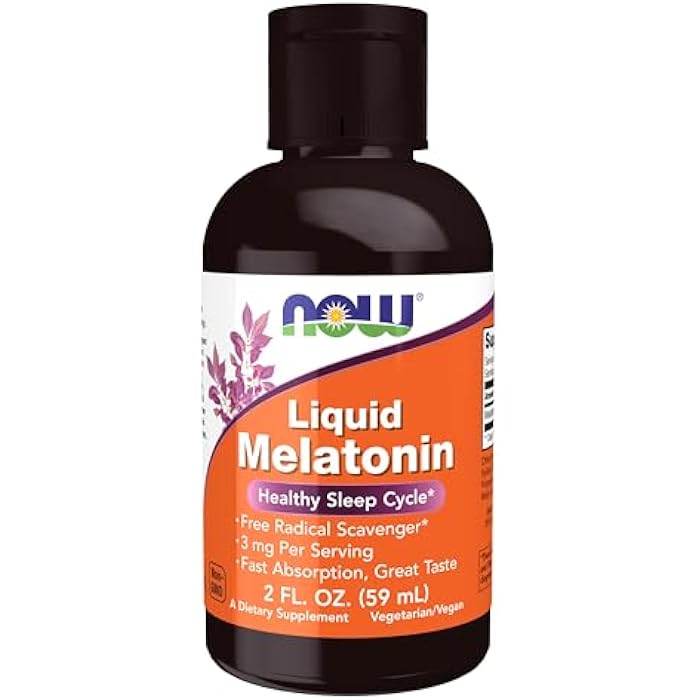 now Supplements, Liquid Melatonin, 3 mg Per Serving, Fast Absorbtion and Great Taste, 2-Ounces - Image 1