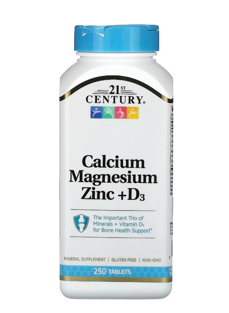 القرن الحادي والعشرون كالسيوم ومغنيسيوم وزنك + د3 250 قرص - Image 1