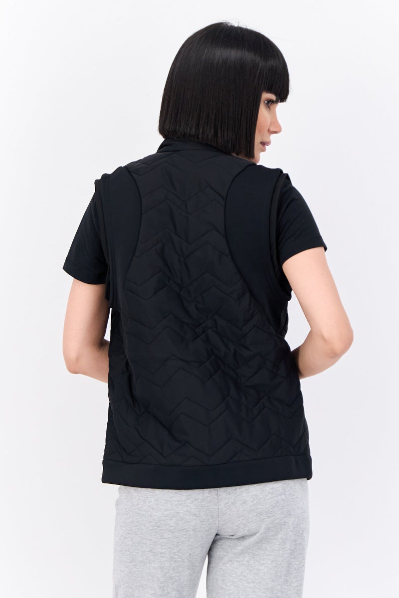 Adidas Women Sportswear Fit Sleeveless Training Jacket, Black - Image 3