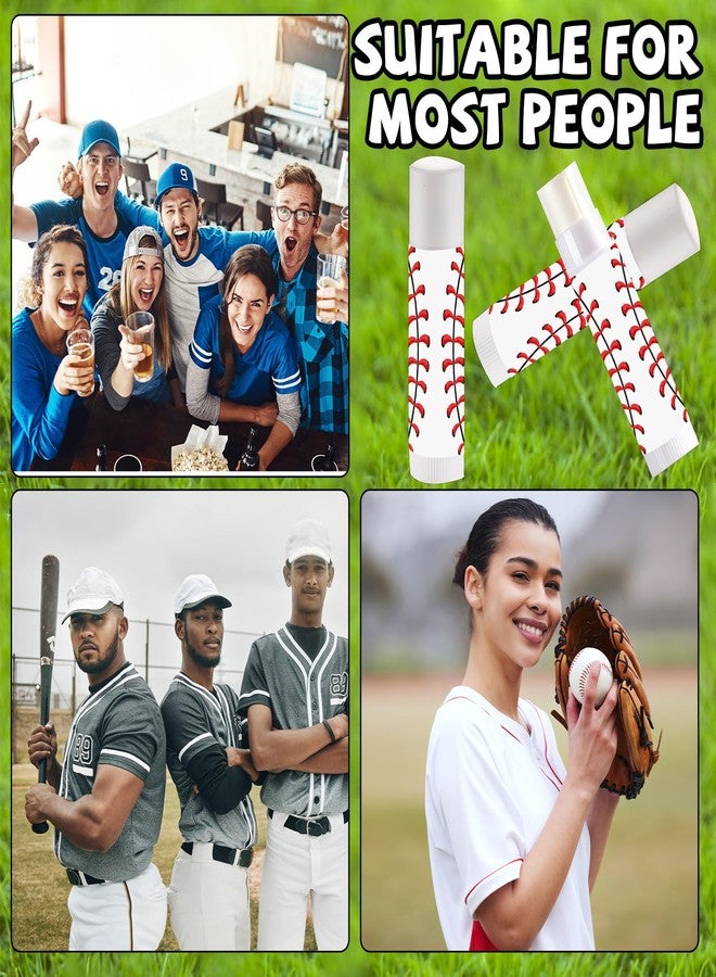 Lonfliness 30Pcs Baseball Lip Balm for Team Gifts Baseball Party Favors Moisturizing Nourishing Lip Balm Gift Bulk Sports Lips Care for Players Men Women Sports Lovers Team Party Guest Supplies - Image 5
