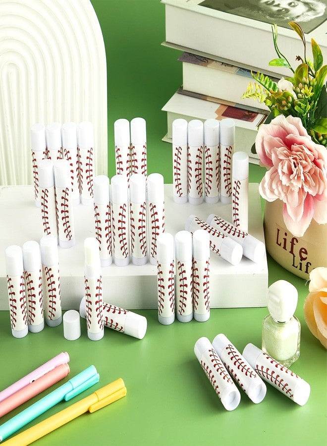 Lonfliness 30Pcs Baseball Lip Balm for Team Gifts Baseball Party Favors Moisturizing Nourishing Lip Balm Gift Bulk Sports Lips Care for Players Men Women Sports Lovers Team Party Guest Supplies - Image 3