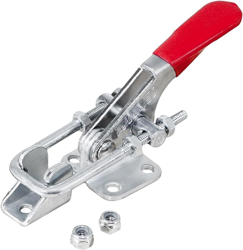 POWERTEC Toggle Clamp, 400 lbs Holding Capacity, 323 Adjustable U Bolt Toggle Latch w/ Antislip Hand Grip for Woodworking Jigs & Fixtures, Smoker, Tire Carrier, Tool Box, Cabinet (20310) - Image 1