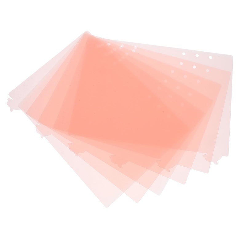 Pink A5 6 Hole Binder Dividers with Tabs 6 Page Set for Notebook Organization - Image 2