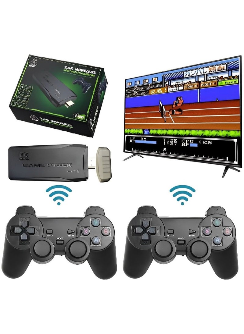 Generic - Portal AE Game Console with Dual 2.4G Controllers Plug & Play Video Game Stick Games, Emulators,Great Gift for Adults and Kids (32G) - Image 1