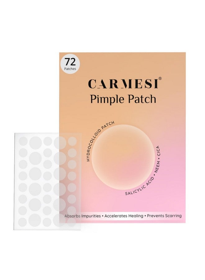 Carmesi Pimple Patch For Face | 72 Hydrocolloid Pimple Patches | 2% w/w Salicylic Acid, Neem, Cica | Helps Reduce Pimples, Redness & Irritation | Absorbs Excess Oil | Safe for All Skin Types - Image 1