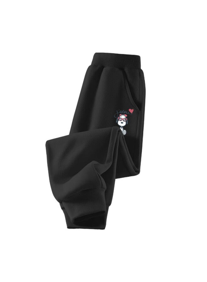 Snoopy Girls' Pants, Children's Sweatpants, Spring And Autumn Long Pants For Older Kids, Gl/black, Size 160 - Image 1