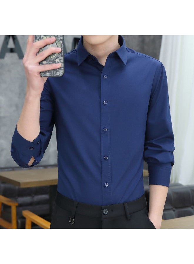 Fapai Four-season Business Casual Solid Color Men's Shirt Long Sleeve Thin - Image 4