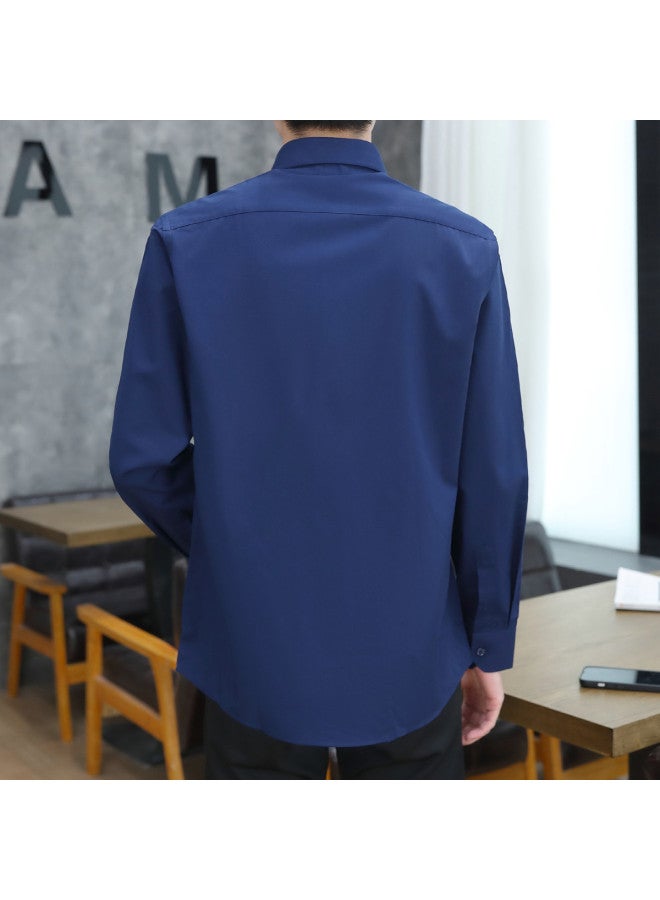 Fapai Four-season Business Casual Solid Color Men's Shirt Long Sleeve Thin - Image 3