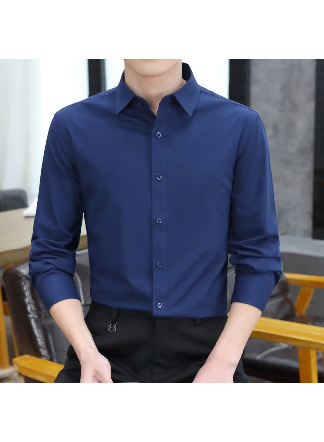 Fapai Four-season Business Casual Solid Color Men's Shirt Long Sleeve Thin - Image 5