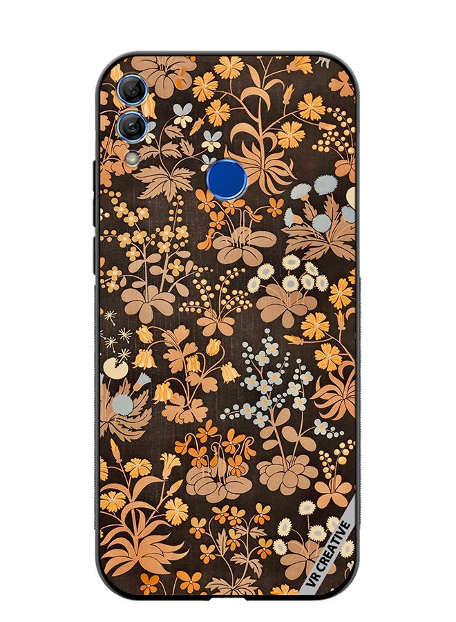 Protective Case Cover For Honor 10 Lite Brownie Flower Design Multicolour