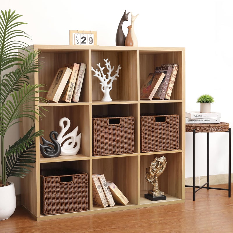 DINGTAI Wicker Storage Basket - Large 12x12x10in Cube, Woven Wicker for Shelves, Pantry, Kitchen & Bathroom Organization (Brown) - Image 4