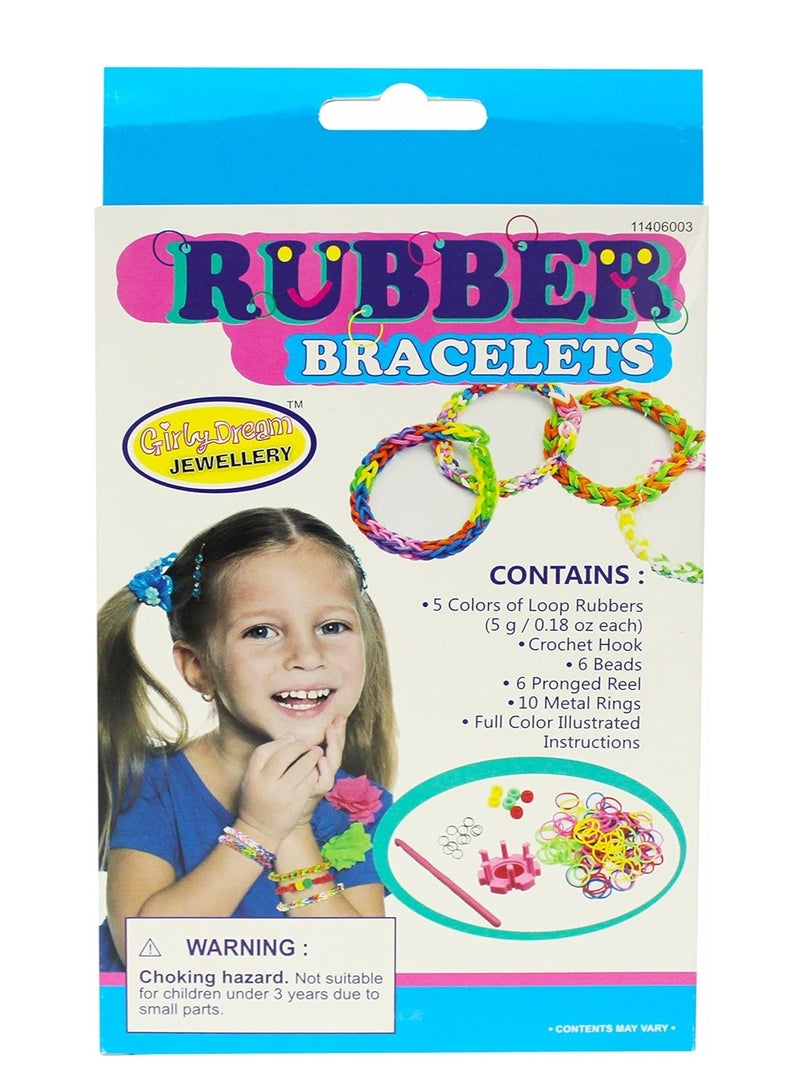 FUN KIDZ طقم أساور مطاطية، أشرطة لوم، حرف يدوية للأطفال - Image 2