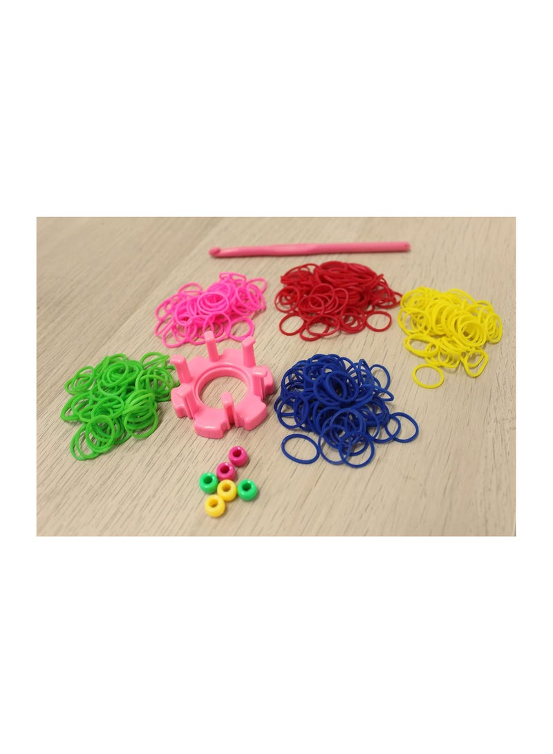 FUN KIDZ طقم أساور مطاطية، أشرطة لوم، حرف يدوية للأطفال - Image 4