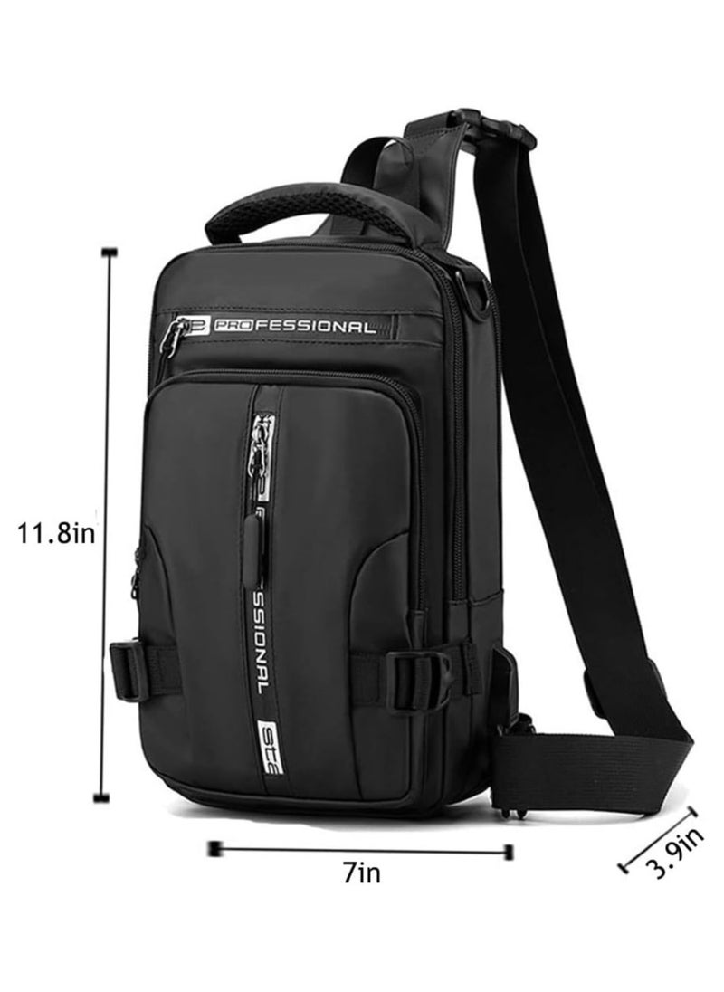AUTOYSUR Sling Crossbody Bag Small Shoulder Backpack for Men Waterproof Slim Chest Bags Casual Daypack for Travel Cycling  - Image 2