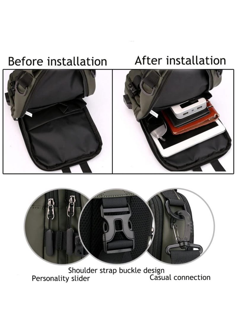 AUTOYSUR Sling Crossbody Bag Small Shoulder Backpack for Men Waterproof Slim Chest Bags Casual Daypack for Travel Cycling  - Image 5