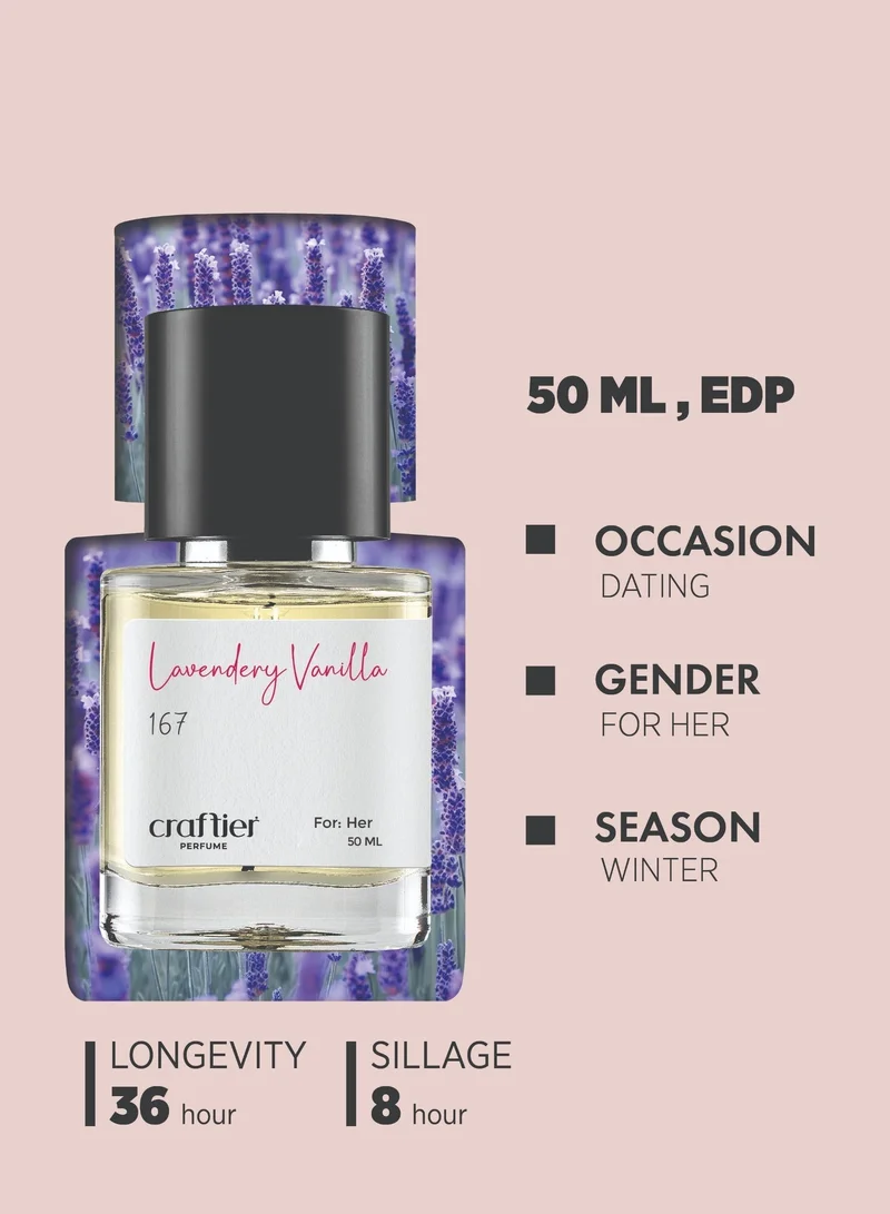 Craftier Perfume  LAVENDER VANILLA - Inspired of-GOD'DESS, Eau De Parfum for Women - 50ml, Long Lasting Aromatic Fragrance Upto 36 Hrs, Travel Size Women's Perfume for Women | Best Price UAE