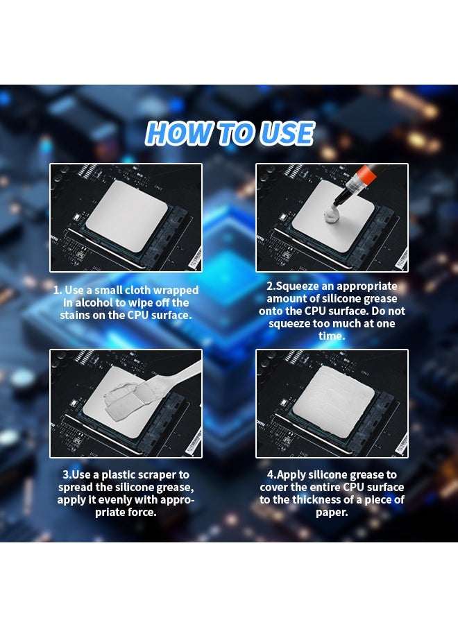 Generic - Thermal Paste Tube(4g), High Performance Thermal Grease, High Density Nano Thermal Compound - 12.8W/m·K for CPU, GPU, Computers, Home Appliances, Servers - Image 1