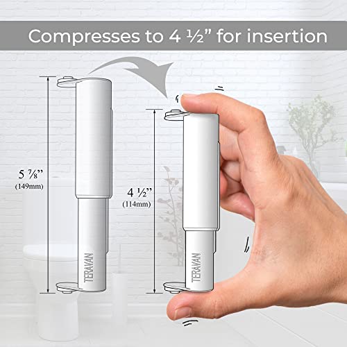 Teravan Standard Toilet Paper Holder Extender for Extra-Large Rolls – Perfect for Double, Triple Rolls in Regular or Ceramic Bathroom Wall Holders, White, 1 Unit - Image 4