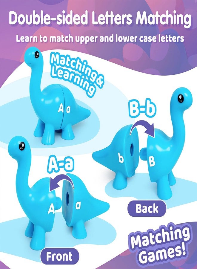 CZTCDP Dinosaur Alphabet Learning Toys - 13PCS Double-Sided Dinosaur Matching Game for Toddlers, Montessori Preschool Educational Sensory Toy – Gift for Boys & Girls Aged 3+ Years - Image 3