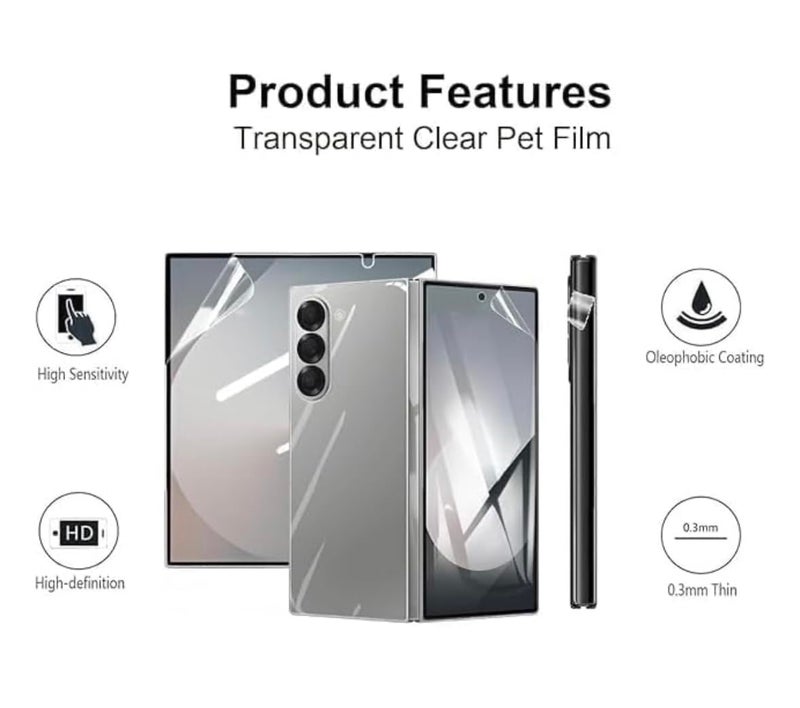 BATCHONE Premium Acrylic Screen Protector/Guard Compatible for Samsung Galaxy Z Fold 7 5G (Transparent) with Soft Flexible Clear Membrane 360 Protection, Pack of 1 - Image 3