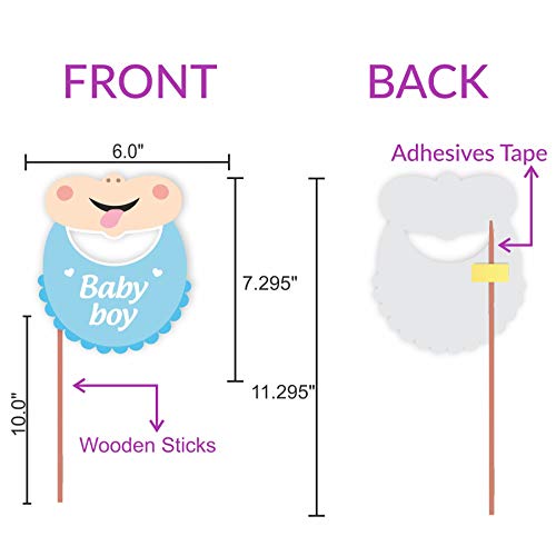 WOBBOX Baby Shower Combo of Party Props 30 Pcs & Boy Or Girl We Love You Bunting Banner, with Mommy to be Rose Red Sash, Baby Shower Decoration Item (Pack of 3) - Image 4