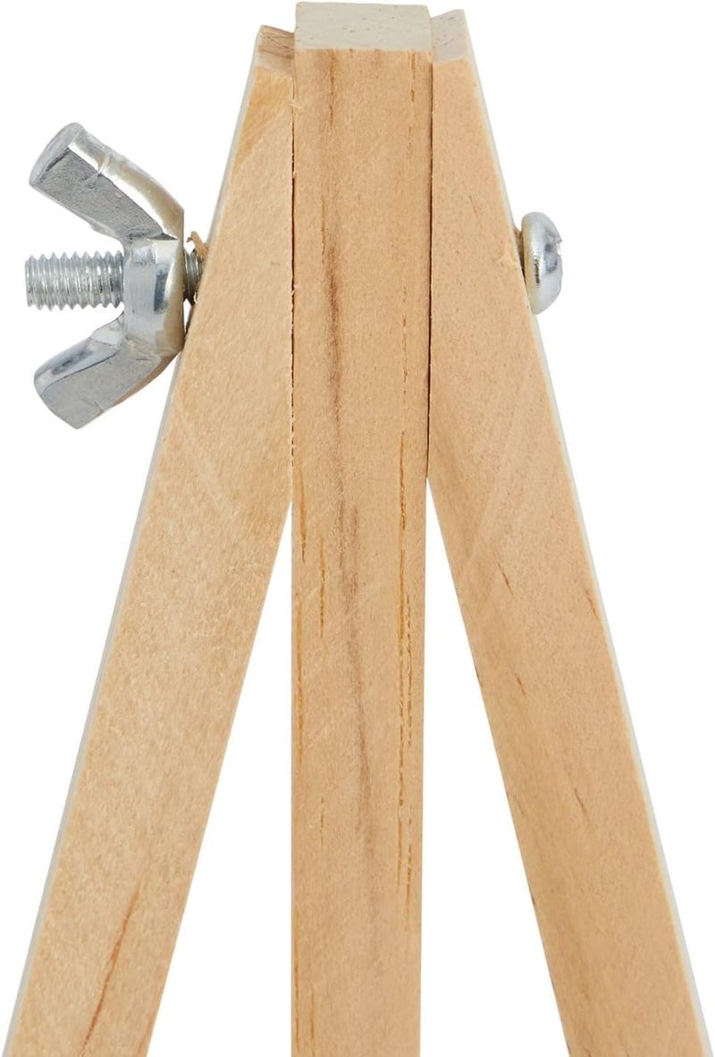 KRYTONE�4 Inch Natural Wooden Mini Easel Stand with Metal Screw Artist Wood Artist Triangle Cards Tripod Small for Display Tabletop Canvas for Painting Arts Crafts for Display Card Photo (10) - Image 3