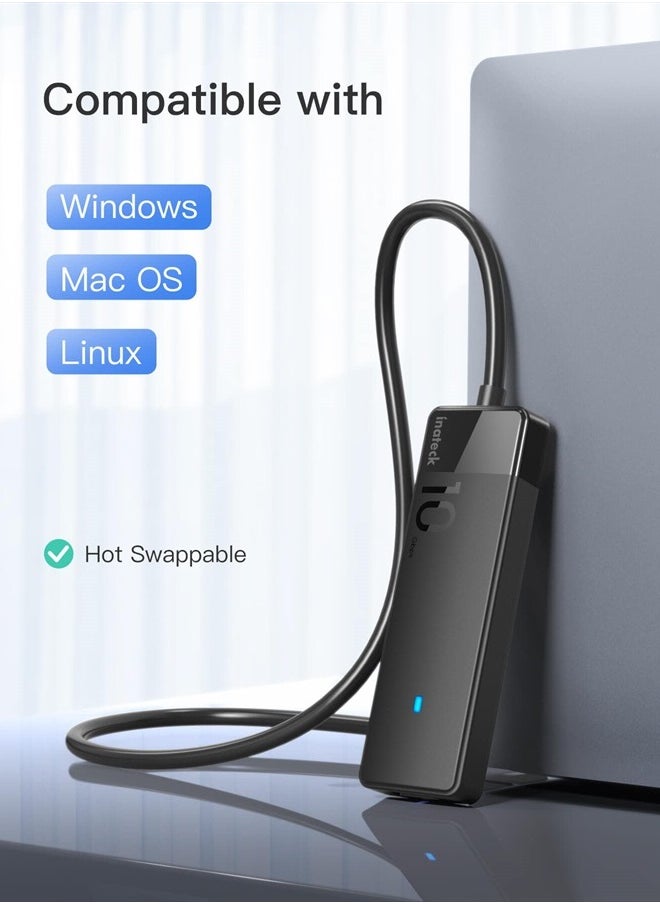 Inateck - USB C Hub, USB 3.2 Gen 2 USB C Hub with 4 USB A Ports, 10Gbps, 1.6 ft Cable, Compatible with windows7/8/10/11, Linux, Mac OS HB2025C - Image 1