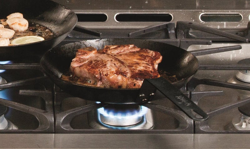 Lodge Pre-Seasoned Carbon Steel Skillet - Use in the Oven, on the Stove, on the Grill, or Over a Campfire - 10 Inch - Image 2