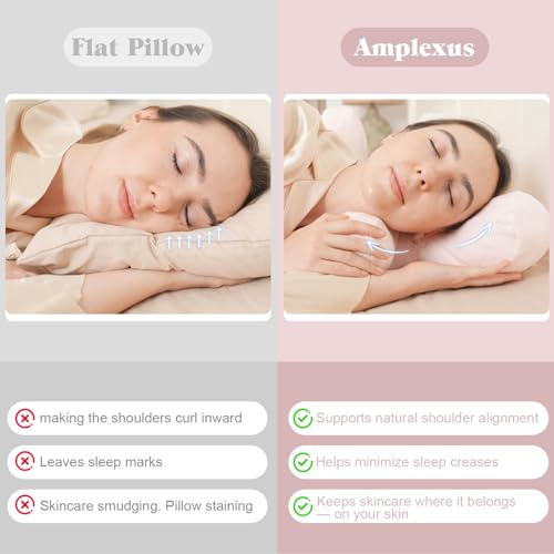 vocheer Anti Wrinkle Pillow, Comfortable Down Alternative Face Pillow, Adjustable Beauty Pillows Provides Neck Support and Pain Relief, Perfect Ergonomic Design for Side Sleeper, Amplexus, Pink - Image 5