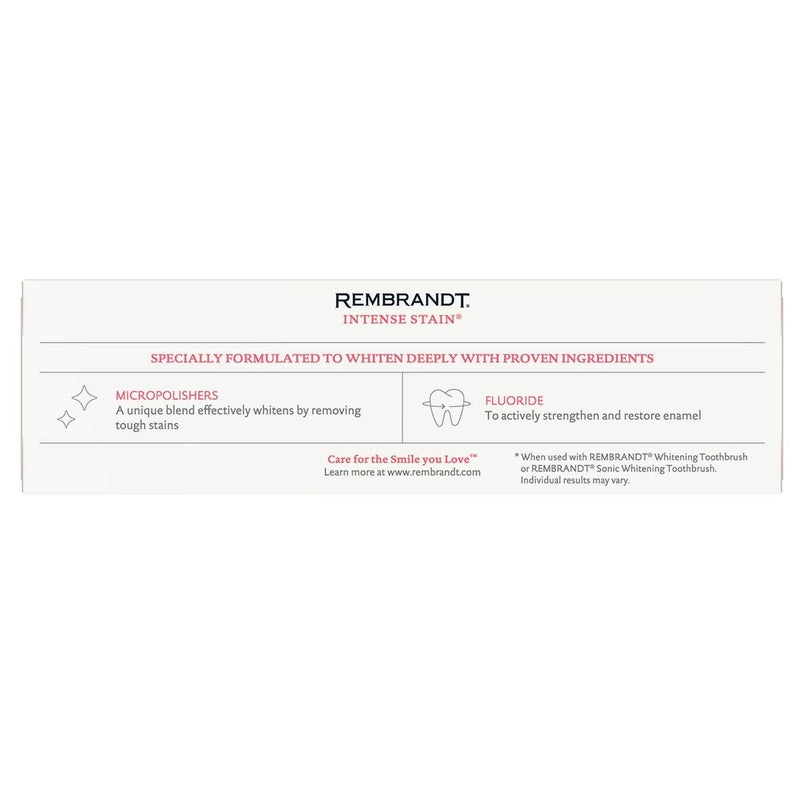 Rembrandt Intense Stain Toothpaste, Mint, 3.5 Oz (Pack of 2) - Image 3