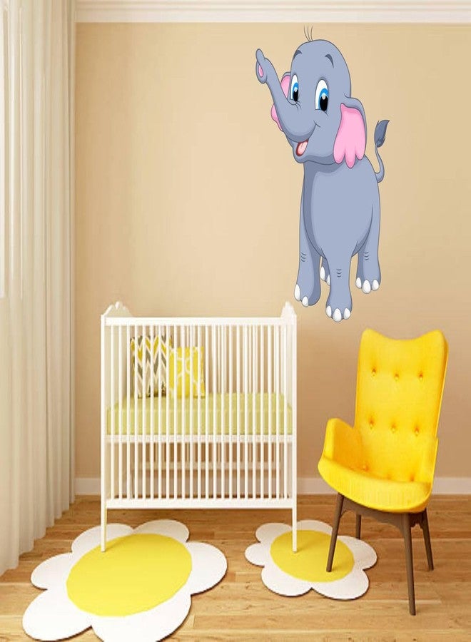 Jump up Appu Cartoon Elephant, Wall Sticker, 3D, Bedroom, Living Room, Drawing Room, Kids Room, Peel and Stick, PVC Vinyl, Easy to use, Multicolor Size 45cm X 55cm, Pack of 1, Brand Jump up - Image 4