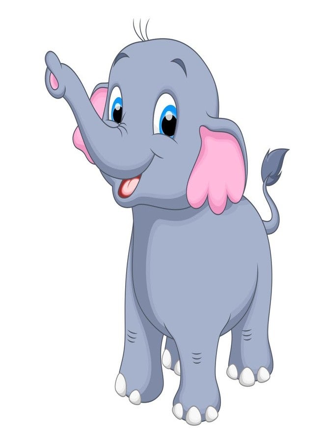 Jump up Appu Cartoon Elephant, Wall Sticker, 3D, Bedroom, Living Room, Drawing Room, Kids Room, Peel and Stick, PVC Vinyl, Easy to use, Multicolor Size 45cm X 55cm, Pack of 1, Brand Jump up - Image 1
