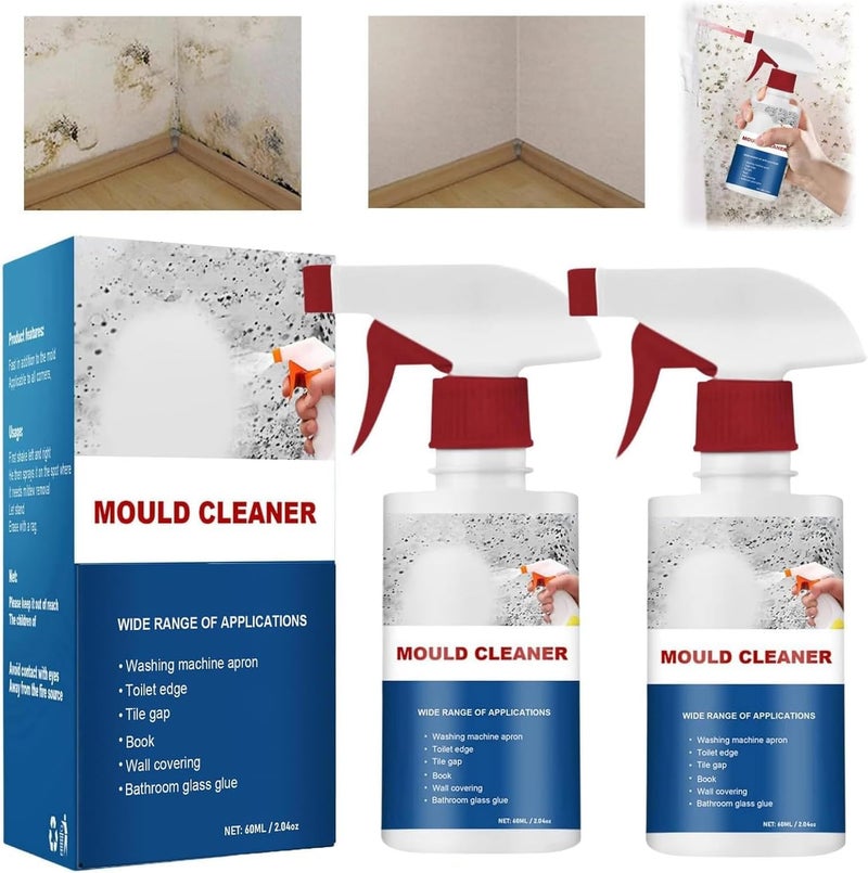 Makbeaty 2PCS Bathroom Tile Cleaner Spray, Multi-Purpose Foam Cleaner for Grout | Effective Household Cleaning Spray for Kitchen and Bathroom - - Image 1