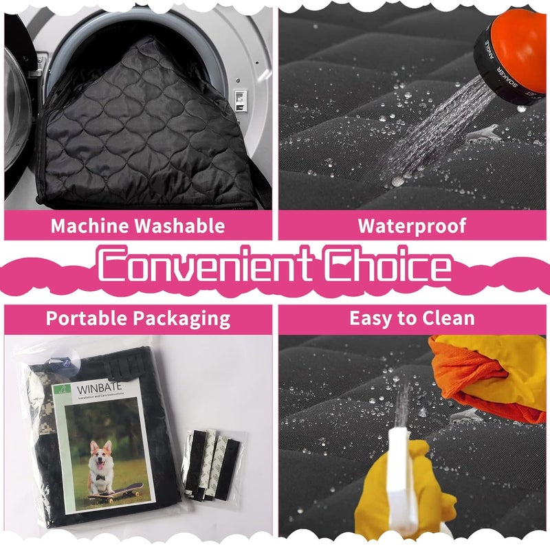 Winbate 2PCS Dog Car Door Protector, 29.5 x 20.47 Waterproof Scratchproof Nonslip Durable Machine Washable CarDoor Protectors from Pet’s Scratching for Cars,Suvs and Trucks - Image 3