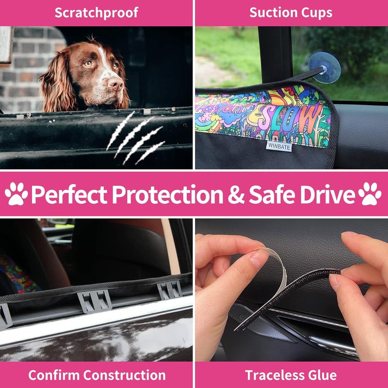 Winbate 2PCS Dog Car Door Protector, 29.5 x 20.47 Waterproof Scratchproof Nonslip Durable Machine Washable CarDoor Protectors from Pet’s Scratching for Cars,Suvs and Trucks - Image 2