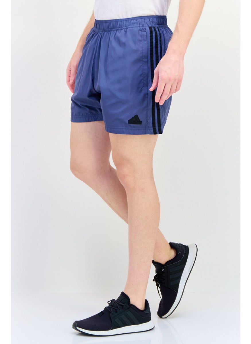 Adidas Men Sportswear Fit Brand Logo Outdoor Short, Blue  - Image 2