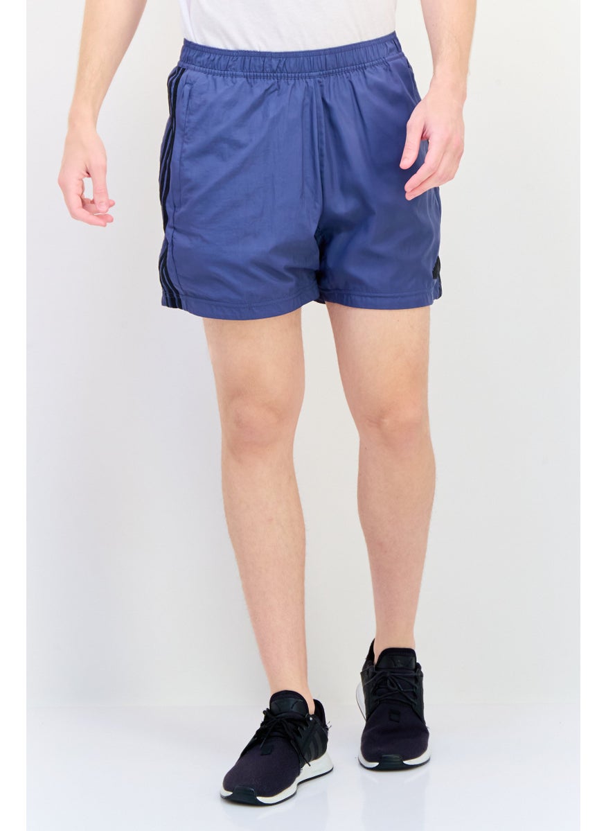 Adidas Men Sportswear Fit Brand Logo Outdoor Short, Blue  - Image 1