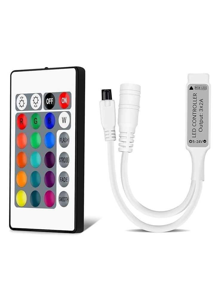 Generic - 12V 24 Keys IR Remote Controller Compatible with SMD3528-5050-5730-5630-3014 LED Painting - Image 1