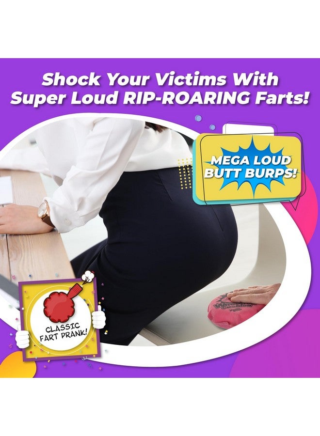 ضحك سميث وسادة Whoopie ذاتية النفخ مقاس 6 بوصات (عبوة من قطعتين) وسائد Whoopee هدايا حفلات بكميات كبيرة للأطفال والكبار - لعبة Woopie تصدر أصوات الريح - أكياس هدايا أعياد الميلاد - ألعاب المقالب - Image 3