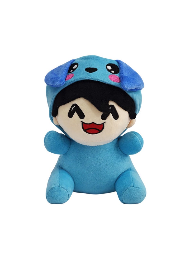 Omz Plush 20cm Plush Toy, Realistic Cute Soft Plush Doll, Gift For Boys And Girls Game Fans (Smiling Boy With Blue Cap)  - Image 1