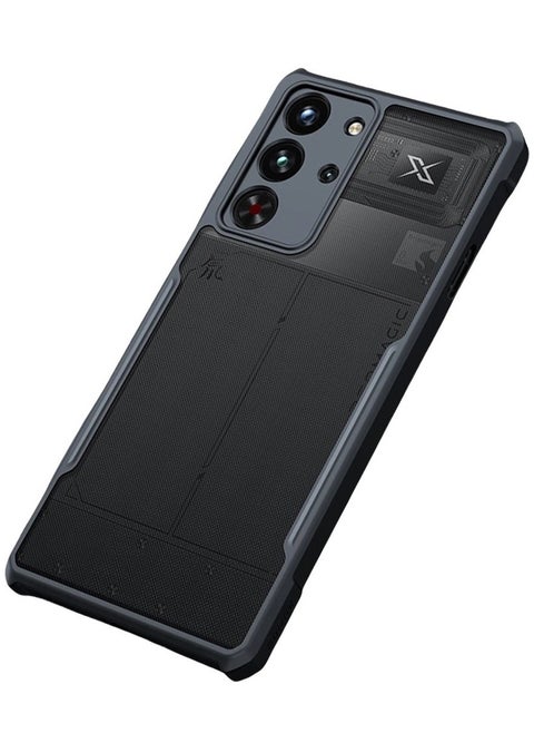 for Redmagic 10S Pro+ / 10S Pro / 10 Pro+ / 10 Pro Case, Camera Protection, Soft TPU Cover, Transparent/Black
