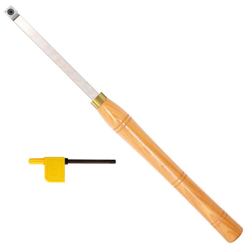 Asieg Tool Wood Turning Tools Rougher Carbide Tipped Lathe Chisel Tool Bar 19.68 Inches With 14mm Straigt Edge Square Carbide Insert for Wood Hobbyist or DIY or Carpenter - Image 1