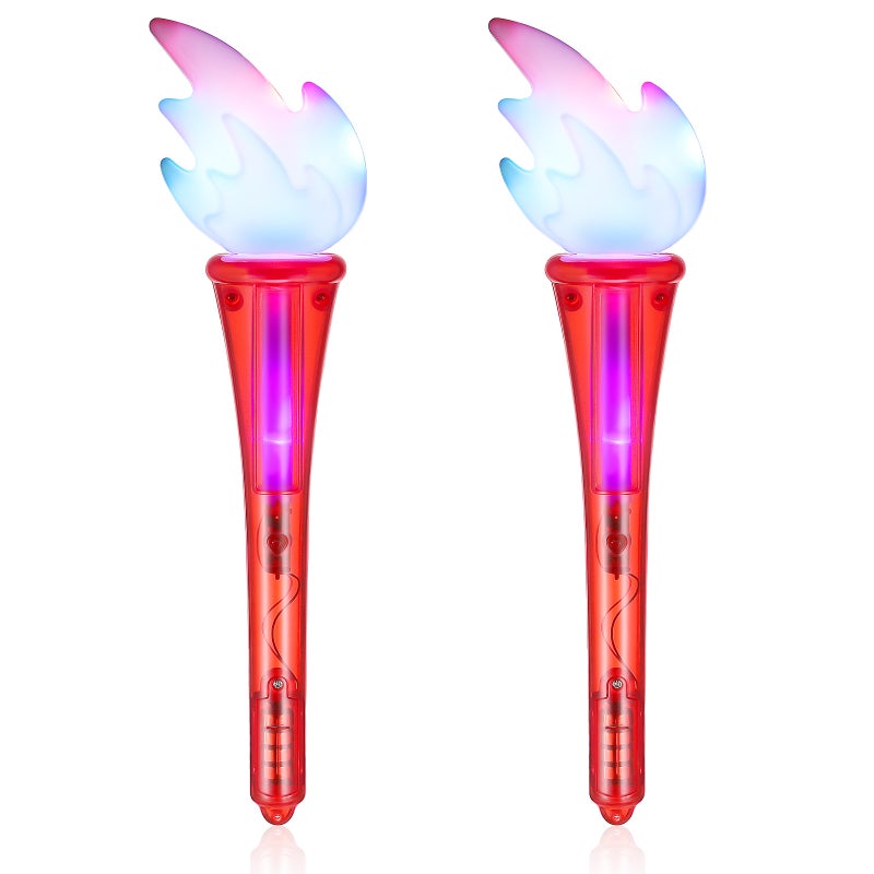 2pcs Torch Toys Flashing Toy Colorful Flashing Light Wands Light Sticks Glow Sticks For Sports Events - Image 1