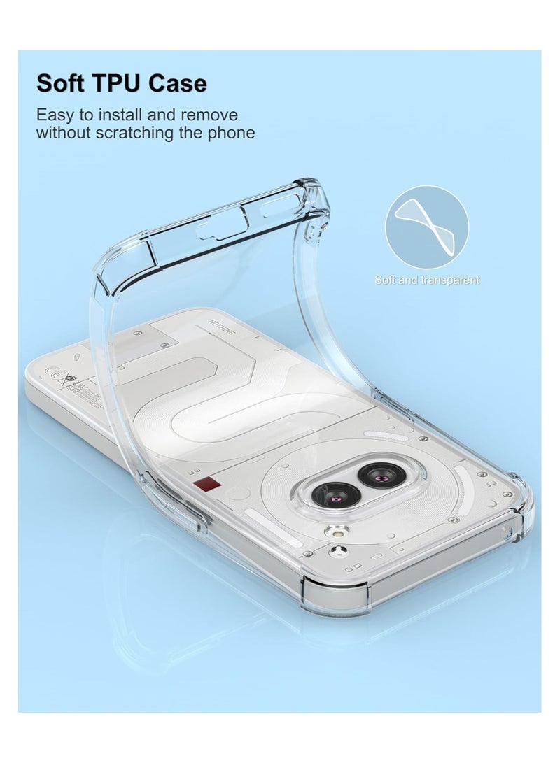 Case for Nothing Phone 2a Case Cover Transparent Anti Scratch Case Shock Absorbent Bumper Protective Transparent Back Cover with Camera Protection for Nothing Phone 2A 2024 Crystal Clear - Image 2