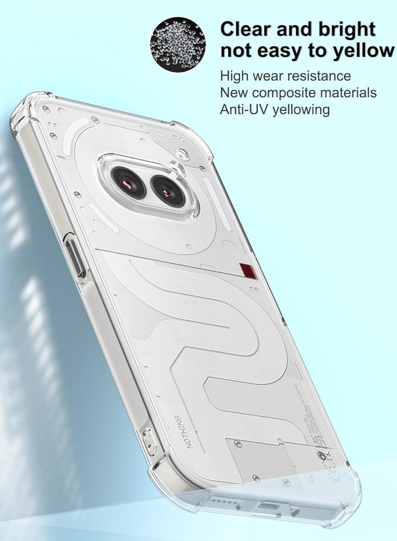 Case for Nothing Phone 2a Case Cover Transparent Anti Scratch Case Shock Absorbent Bumper Protective Transparent Back Cover with Camera Protection for Nothing Phone 2A 2024 Crystal Clear - Image 3